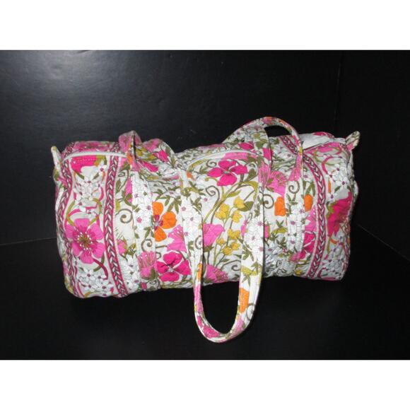 Vera Bradley Handbags - Vera Bradley Tea Garden Duffel Bag Gym Travel Pink Orange Yellow Flowers